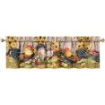 thumbnail image 1 of 1 Piece Chicken Kitchen Curtains and Valances Set for Windows Rooster Kitchen Window Curtains Over Sink Decor 18x54 in, 1 of 3