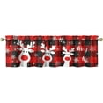 thumbnail image 1 of 1 Piece Christmas Red Buffalo Plaid Kitchen Curtains and Valances Set for Windows Christmas Kitchen Window Curtains Over Sink Decor 18x54 in, 1 of 4