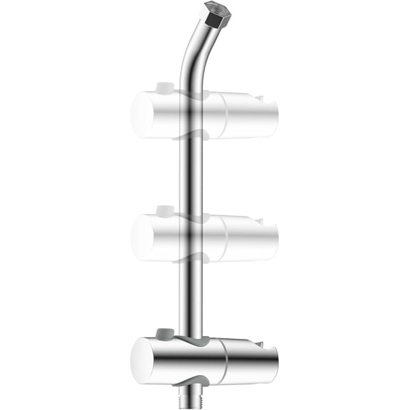1 Piece Chrome 9.8 Inch Stainless Steel Shower Slide Bar Handheld Head Holder Height Angle Adjustment