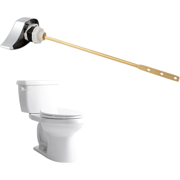 1 Piece Chrome Toilet Handle Replacement Compatible With TOTO THU004 CP Trip Lever Side Mount Flush Tank