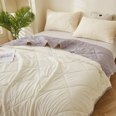 1 Piece Comforter Thin Quilt Summer Lightweight Comforter,100% Washed Cotton,Machine Washable 78.74×70.86×0.39in