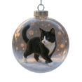 thumbnail image 1 of 1 Piece Cute Cat Christmas Glass Ornaments Collection, Xmas Tree Kitten Ball Ornament, Vivid 3D Animal Decoration, for Cats Lovers, Party Centerpiece Mantel, Fall Winter Home Decor, 1 of 1
