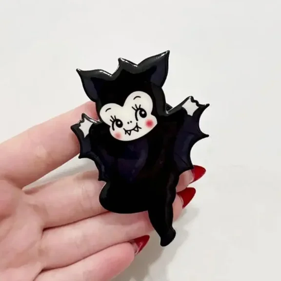 1 Piece Cute Retro Doll Bat Phone Grip, Halloween Phone Grips, Spooky Phone Grips, Gift For Him, For Her
