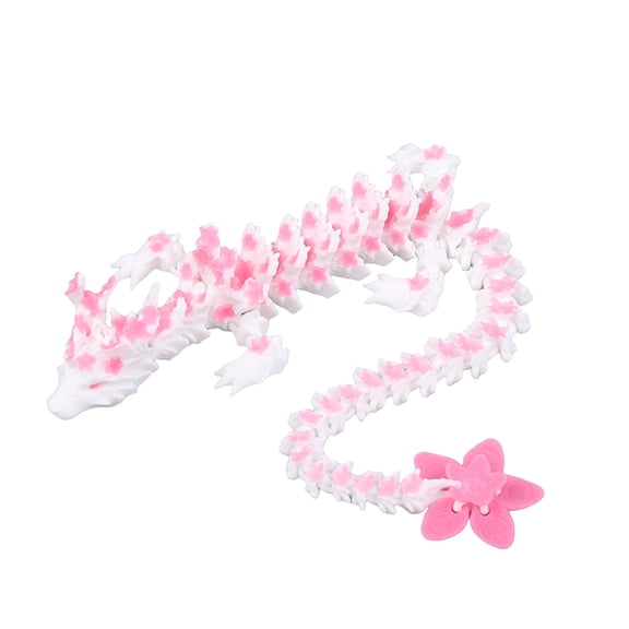1 Piece Desktop Ornament 3D Printed Cherry Blossom Dragon Glow In The Dark Rotatable Articulated Dragons Figures Action Toy