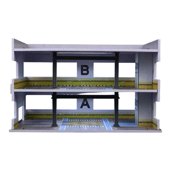 1 Piece Diecast Car Garage Display Case Model Car Organizer LED Lighting Durable ABS PVC for Hobbyist Shelf