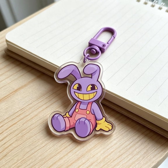 1 Piece Digital Circus Animation Acrylic Keychain, Chibi Jax keychain, Jax phone charm