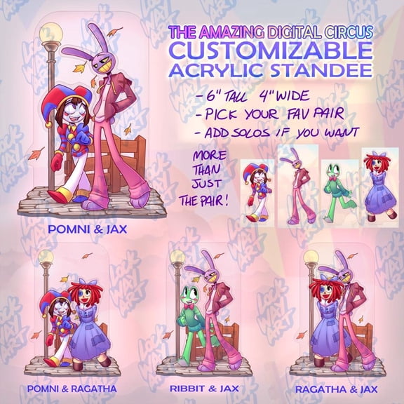 1 Piece Digital Circus Animation Fall Standee
