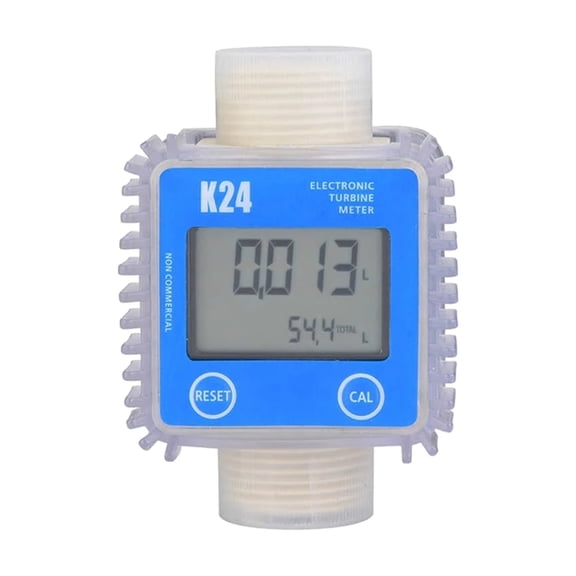 1 Piece Digital K24 Oil Fuel Flow Meter Gau LCD Fuel Flow Meter Chemicals Water Sea Liquid Flow Meters Measuring Tools ,Corrosion Resistance