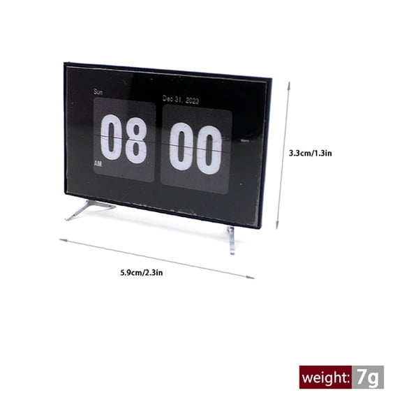 1 Piece Dollhouse Miniature DIY Wide Screen Television With Bracket Base Flat-Panel LCD TV Classic Pretend Play Toy For Children