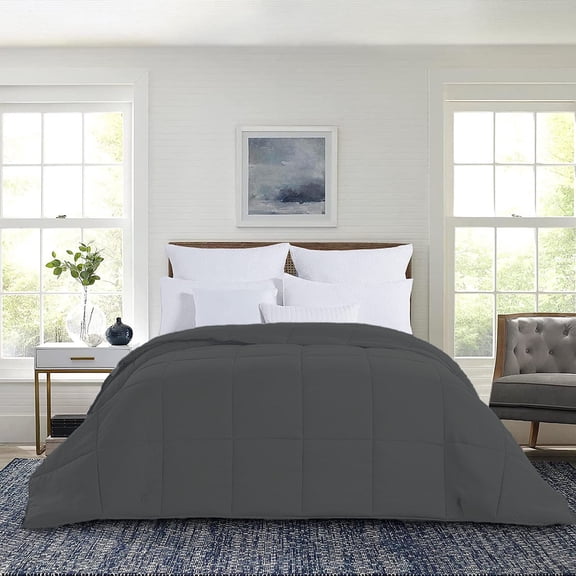 1-Piece Down Alternative Comforter - Soft Lightweight Microfiber Comforter – Hypoallergenic, Breathable, Year-Round Use Bedding