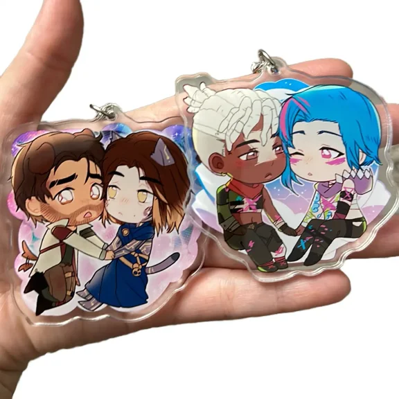 1 Piece Fantasy Action Animation Keychains - ekko, Vex, jayce, viktor, jayvik, time bomb