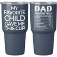 thumbnail image 1 of 1 Piece - My Favorite Child Gave Me This Cup Tumbler, Fathers Day Birthday Gifts For Dad, Stainless Steel Tumbler 30 Oz, Papa Gifts, Dad Gifts From Daughter, Son, New Dad Dad Gifts Ideas, 1 of 6