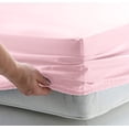 thumbnail image 1 of 1 Piece Fitted Sheet Only, 400 Thread Count, 8" Deep Pocket, 100% Egyptian Cotton, Extra Soft and Luxury Fitted Sheet, Easily fits in your Bed, Twin XL Size - Pink Solid., 1 of 4