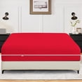 thumbnail image 1 of 1-Piece Fitted Sheet Zippered Closure for Olympic Queen Size (66" x 80") , 400 Thread Count, 100% Egyptian Cotton, 15" Deep Pocket, Red Solid Pattern, 1 of 6
