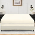 thumbnail image 1 of 1-Piece Fitted Sheet Zippered Closure for Queen Size (60" x 80") , 400 Thread Count, 100% Egyptian Cotton, 15" Deep Pocket, Ivory Solid Pattern, 1 of 6