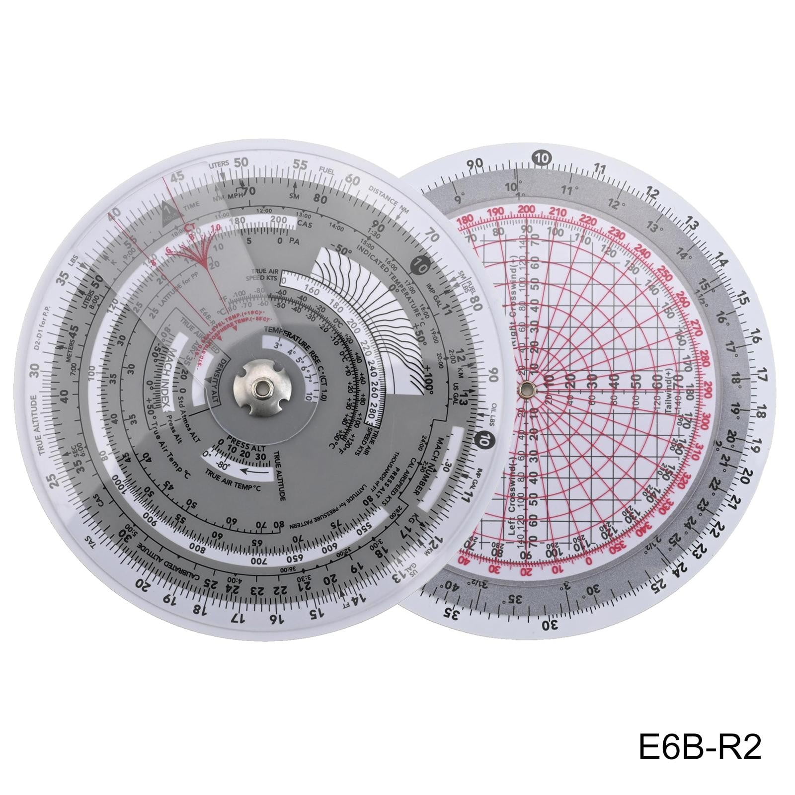 Training Plotter 1 Piece Flight Computer Aviation Plotter Slide Rule E6B-R Computer ...