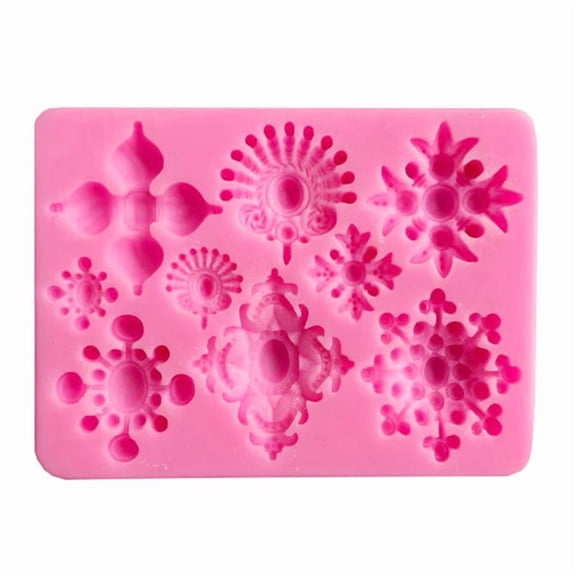 1 Piece Fondant Gem Jewelries Shaped Silicone Mould Retro European Style Embossed Mould Chocolate Cakes Decoration Mould