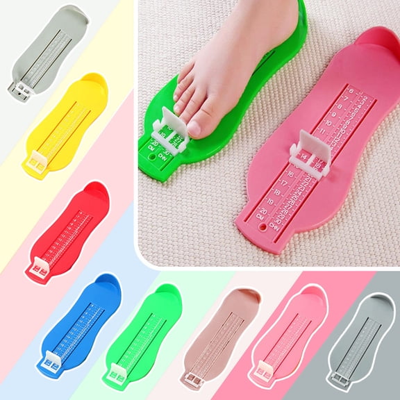 1-Piece Foot Measuring Device, Shoe Sizer Tool Accurate Gauge Ruler, Adjustable Foot Length Measuring Instrument for Growing Feet All Ages Home Use