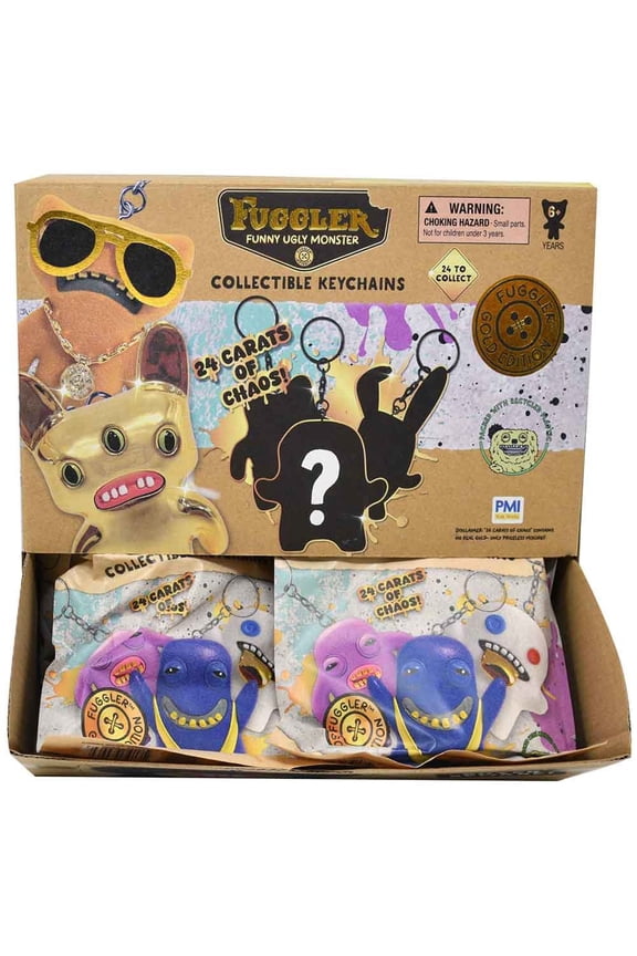 1 Piece Fuggler Collectable Keychains Gold Edition- Assorted style