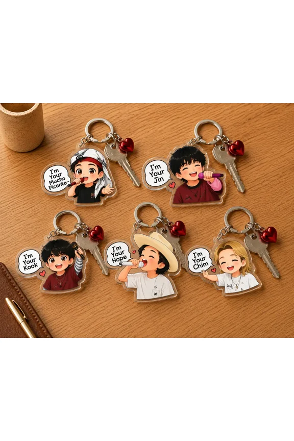 1 Piece Funny Meme Chibi Mexico Concert Acrylic Keychain