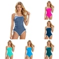 thumbnail image 1 of 1 Piece Girls Swimsuit Ruched Swimming Suits Quick Dry Summer Swimwear with Padding Girls Swim Suit 13-14 Years, 1 of 9