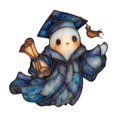 thumbnail image 1 of 1 Piece Graduation Ghost Hanging Ornament Stained Acrylic Suncatcher Spooky Halloween Decor for Home Bathroom Window Indoor Outdoor Wall Display Halloween Decorations, 1 of 8