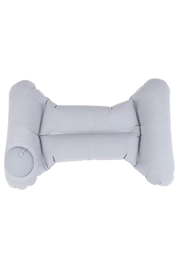 1 Piece H-Shaped Inflatable Travel Lumbar Pillow, Portable Travel Pvc Flocking Press Inflatable Lumbar Support Pillow, Office Chair Lumbar Back Pillow