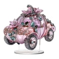 thumbnail image 1 of 1-Piece Halloween Pink Pumpkin Ghost Decorative, - Pink Tabletop Decor Centerpieces Ornament for Home Party Display,Unique Holiday Gift,1 PC, 1 of 7