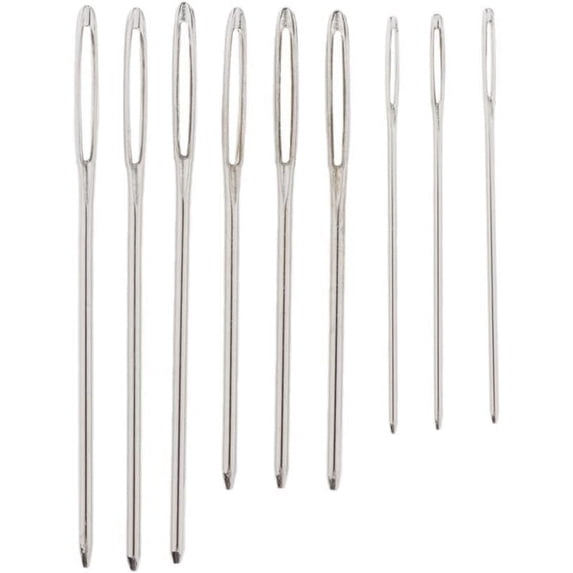 1 Piece Hand Sewing Knitting Darning Threading Tools Supply, Multicolor, 9pcs Large Eye Needle