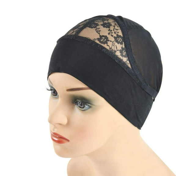 1 Piece Headband Wig Cap Wig Grip Cap with Adjustable Elastic Band Wig Caps for Making Wigs