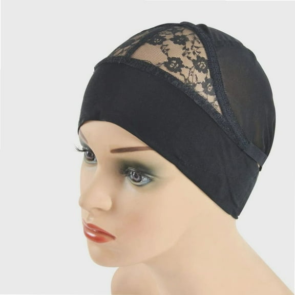 1 Piece Headband Wig Cap Wig Grip Cap with Adjustable Elastic Band Wig Caps for Making Wigs