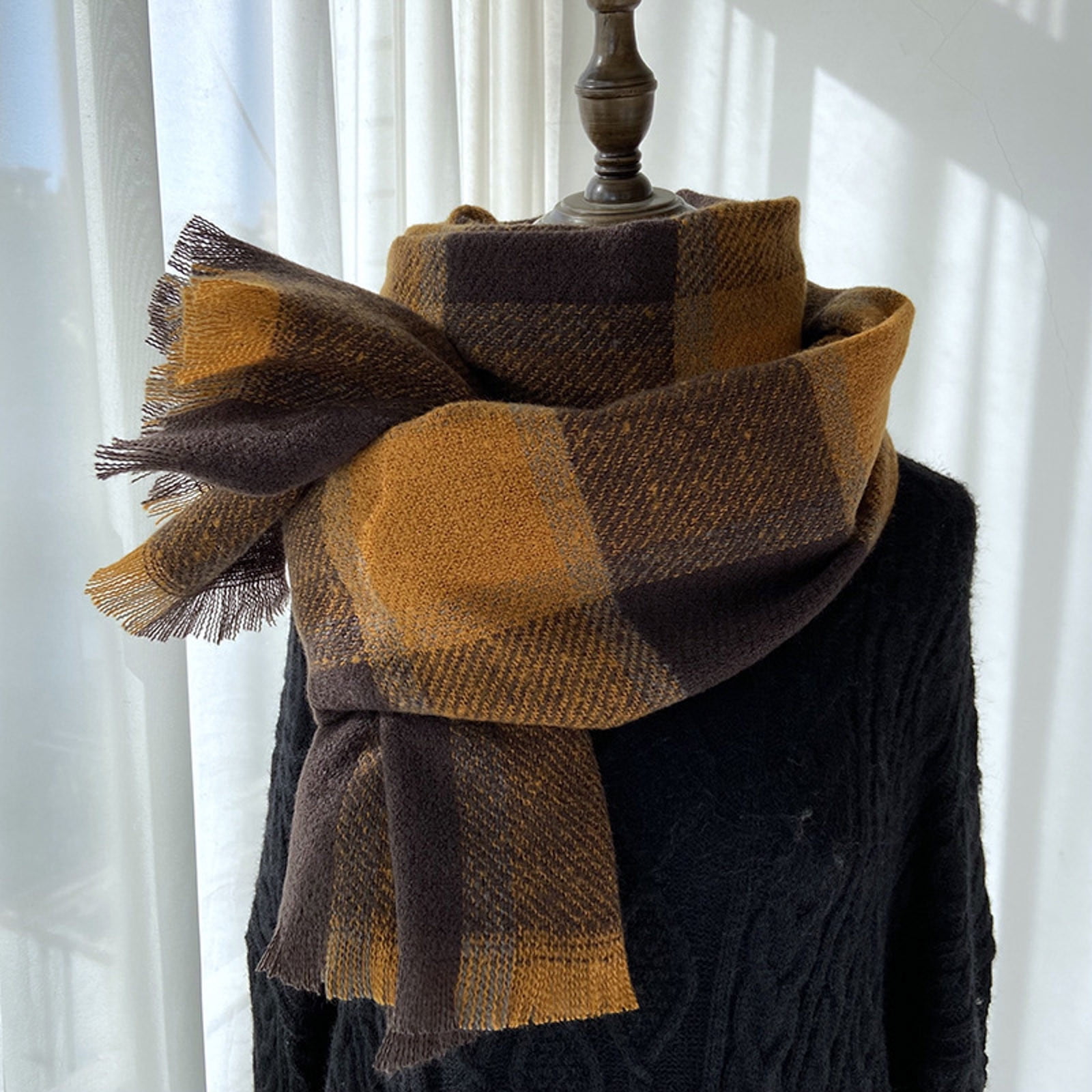 Piece Headscarf+1 Piece Waist Belt Black Polyester Women Fall