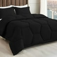 thumbnail image 1 of 1 Piece Honeycomb Design Comforter, 800 TC, 100% Egyptian Cotton, Full/Queen Size Black Solid, 1 of 5