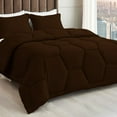 thumbnail image 1 of 1 Piece Honeycomb Design Comforter, 800 TC, 100% Egyptian Cotton, Full/Queen Size Chocolate Solid, 1 of 5