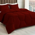 thumbnail image 1 of 1 Piece Honeycomb Design Comforter, 800 TC, 100% Egyptian Cotton, King/California King Size Burgundy Solid, 1 of 5