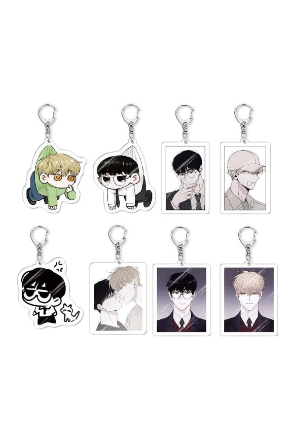 1 Piece Hot BL Checkmate Manwha Acrylic Keychain Jewelry Fans Gifts Bag Charm Keyring Creative Key Chain Fun Pendant Couple Accessories