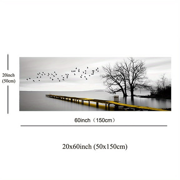 1 Piece Industrial Style Bridge Landscape HD Canvas Painting Art Poster, Used for Home and Office Decoration - Frameless Wall Art for Living Room and Hotel Decoration