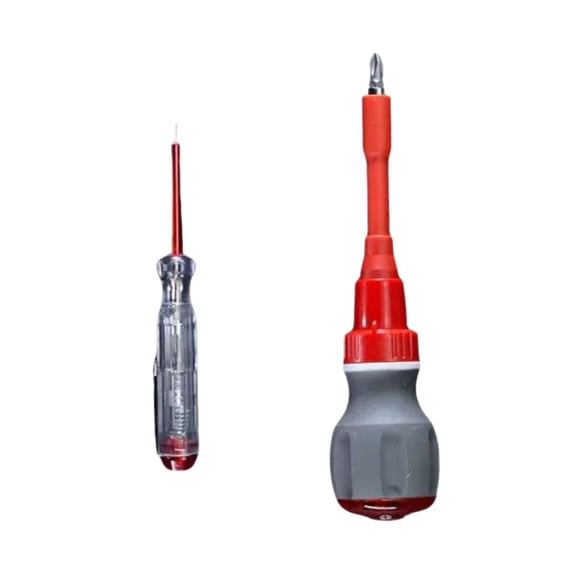 1 Piece Insulated Ratchet Screwdriver Set - Versatile Multi-Functional Tool for Electricians and DIY Projects