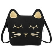 FORTIOO 1 -Piece Kids Cat Purse for Little Girls toddlers Wallet Crossbody Bag
