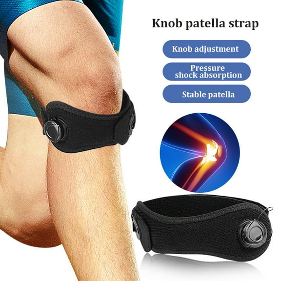 1 Piece Knee Support Knee Patellar Tendon Strape Adjustable Shock Absorption Compression Knee Pad Sleeve for Basketball