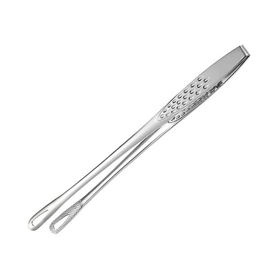 1 Piece Korean and Japanese BBQ Tongs Stainless Steel Grill Tongs Kitchen Food Tongs Tweezers Cooking Clamp Tool for Salad, Fish, Steak, Barbecue, Buffet, Meat (9 Inches)