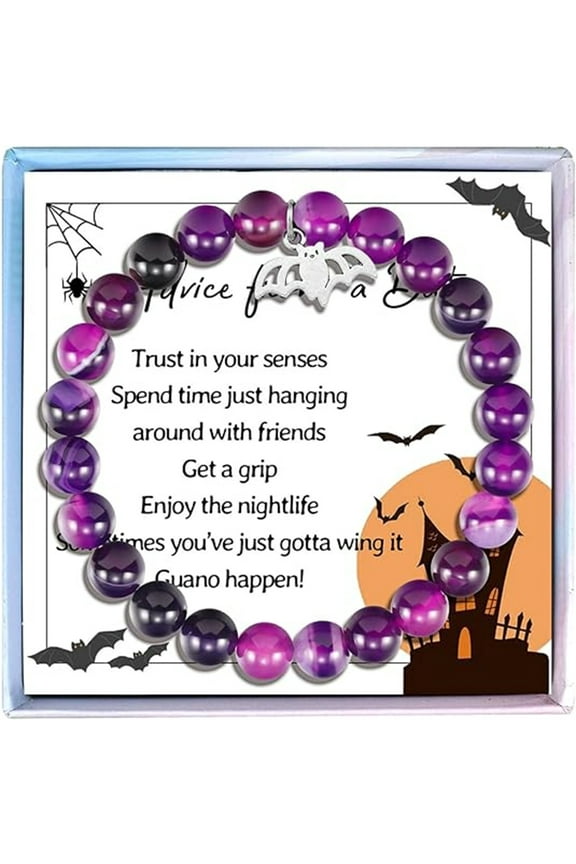 1 Piece Ladies Bat Charm Halloween Bracelet for Mother, Sister, Sister, Girlfriend.