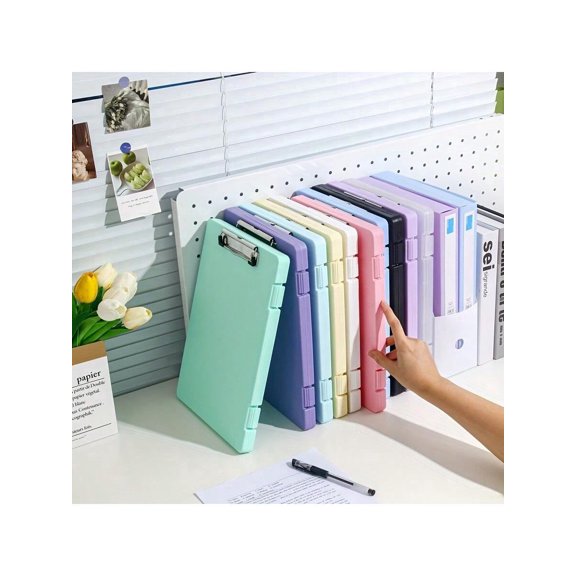 1 Piece Large Capacity Color Folder Storage Box With Storage Box Plastic Material Folder Manager Suitable For Offices Music Scores,Black