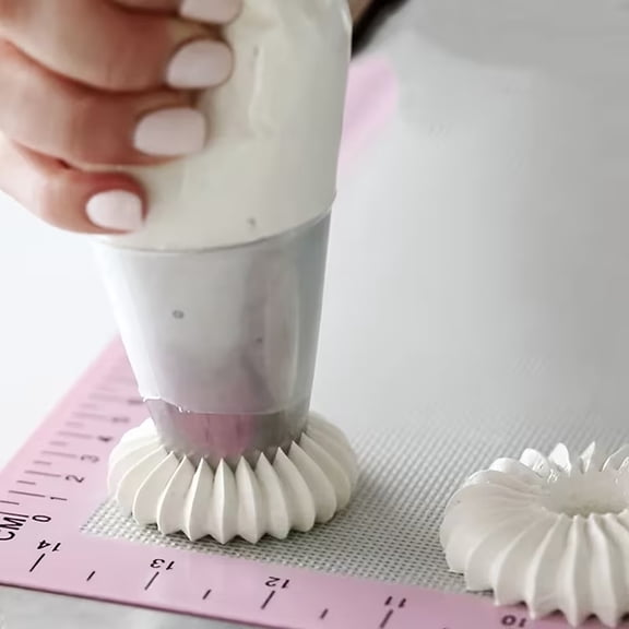 1 Piece Large Stainless Steel Cake Decorating Nozzle - Russian Style Frosting Nozzle for Cakes, Cupcakes, Cookies - Essential Baking Tools and Kitchen Gadgets