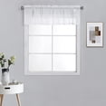 thumbnail image 1 of 1 Piece Linen Textured Semi Sheer Light Reducing Window Curtain Valance (52" W x 18" L, White), 1 of 4