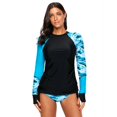 1Piece Long Sleeve Rash Guard UV UPF 50+ Sun Protection Zipper Front