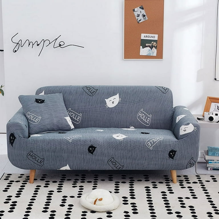 1 Piece Loveseat Cover Stretch Loveseat Covers Loveseat Slipcovers for 2 Cushion Couch Printed Covers for Loveseats 2 Seater Sofa Cover with Pillowcases Walmart