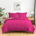 thumbnail image 1 of 1 Piece Luxury Thicker Pattern Comforter, 800 TC, 100% Egyptian Cotton, Full/Queen Size Hot Pink Solid Color, 1 of 6