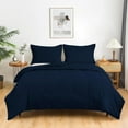 thumbnail image 1 of 1 Piece Luxury Thicker Pattern Comforter, 800 TC, 100% Egyptian Cotton, Full/Queen Size Navy Solid Color, 1 of 6