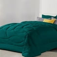 thumbnail image 1 of 1 Piece Luxury U Shape Pattern Comforter By D.N.G. BEDDINGS Premium Super Soft, 1000 Thread Count 100% Egyptian Cotton Twin/Twin XL Size Teal Color, 1 of 9